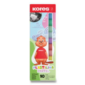 Modelína Kores Pastel 10 barev, v krabičce 200 g