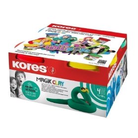 Lehká modelovací hmota Kores Magik Clay LOLLIPOPZ, 4 barvy po 40 g
