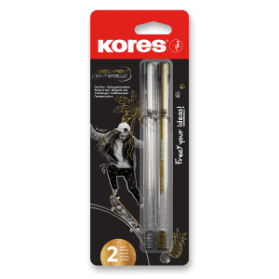 Kores kuličkové gelové pero K11 Pen Metallic, šíře M-1 mm - zlatá a stříbrná