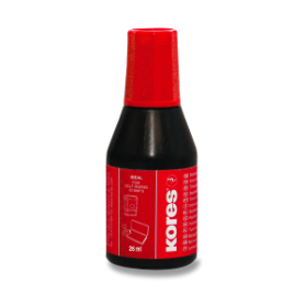 Razítkovací barva Kores - 28 ml červená