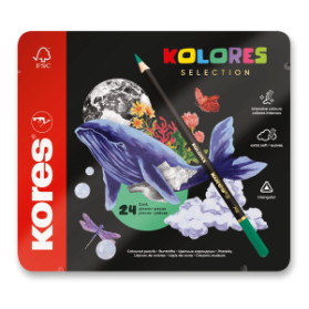 Kores Trojhranné pastelky Kolores Selection - 24 barev