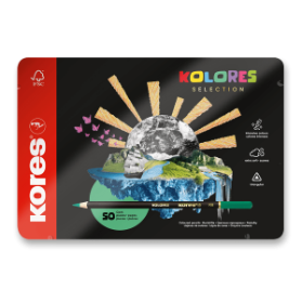 Kores Trojhranné pastelky Kolores Selection - 50 barev