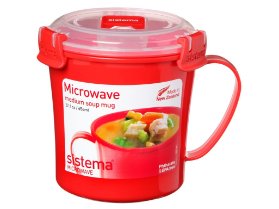 Sistema Hrnek na polévku Microwave 656 ml červená
