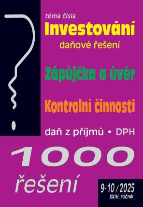 1000 řešení 9-10/2025 Investování – daňové řešení