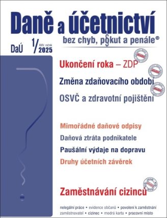 DaÚ 1/2025 Ukončení roka – ZDP