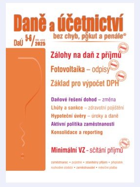 DaÚ č. 5-6/2025 - Zálohy na daň z příjmů