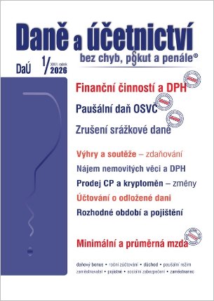 DaÚ 1/2026 Finanční činností a DPH