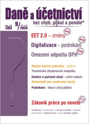 DaÚ 10/2026 EET 2.0 - změny v daních