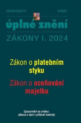 Aktualizace I/1 2024 Zákon o platebním styku, Zákon o oceňování majetku