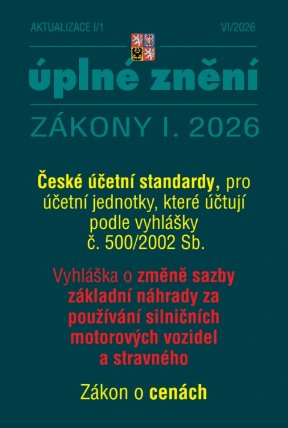 Aktualizace I/1 2026 České účetní standardy, o cenách