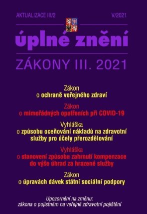 Aktualizace III/2 2021 Zákon o mimořádných opatřeních při epidemii - Úpravy opatření pro z