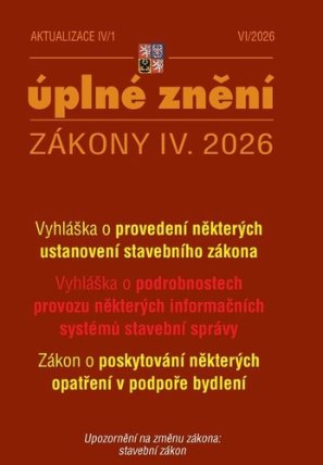 Aktualizace IV/1 2026 O poskytování některých opatření v podpoře bydlení