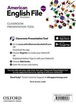 American English File Third Edition Level Starter: Classroom Presentation Tool (Access Cod