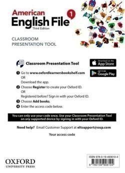 American English File Third Edition Level 1: Classroom Presentation Tool (Access Code Card