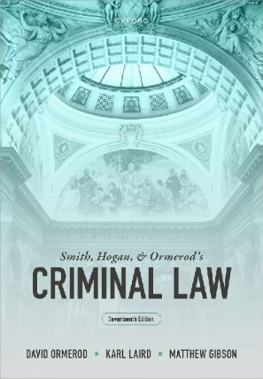 Smith, Hogan, and Ormerod´s Criminal Law
