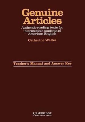 Genuine Articles: Tchr´s Manual and Answ