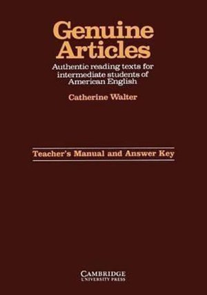 Genuine Articles: Tchr´s Manual and Answ