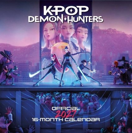 Nástěnný kalendář KPop Demon Hunters 2027