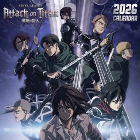 Nástěnný Kalendář Attack on Titan 2026