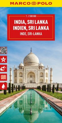 Indie, Srí Lanka 1:2 500 000 / cestovní mapa MARCO POLO