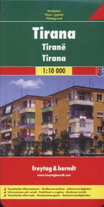 Tirana 1:10 000 plán města