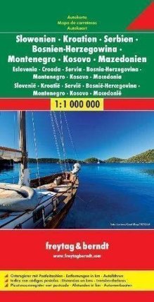 Slovinsko-Chorvatsko-Srbsko-Bosna-Hercegovina-Černá Hora-Makedonie 1:1 000 000 / automapa