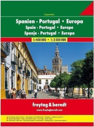 Spanien - Portugal/Španělsko-Portugalsko 1:400T/1:3,5M autoatlas spirála 1:400T/1:3,5M