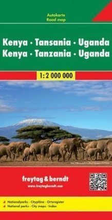Kenya,Tansania,Uganda&nbsp;/Keňa,Tanzánie,Uganda 1:2M/mapa