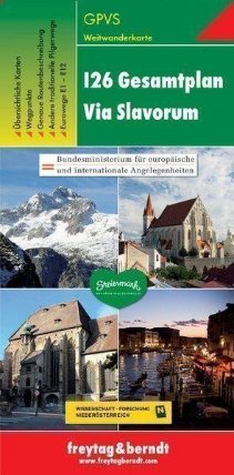 I26 Gesamtplan Via Slavorum, Weitwanderkarte 1: 500.000/Slovanská cesta do Říma