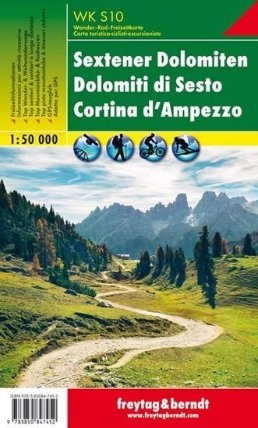 Sextener Dolomiten-Cortina d´Ampezzo 1:50 000 - WK S10: Turistická mapa