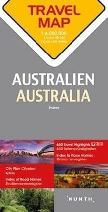 Austrálie 1:4 M TravelMap KUNTH