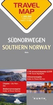 Norsko jih 1:300T TravelMap KUNTH