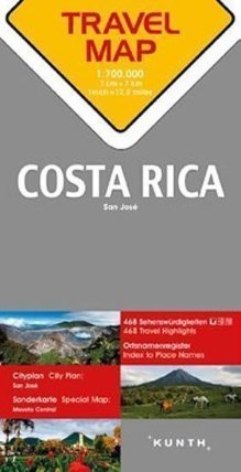 Kostarika 1:800 T TravelMap KUNTH