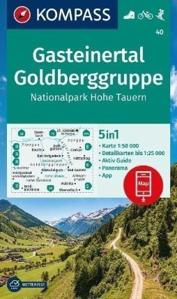 Gasteinské údolí, Goldberg Group, Národní park Vysoké Taury 1:50 000 / turistická mapa KOM