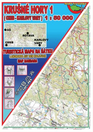 Krušné Hory 1 Šátek s mapou