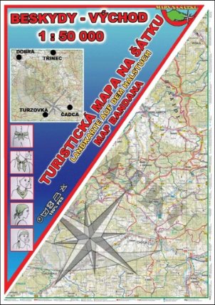 Beskydy východ Šátek s mapou
