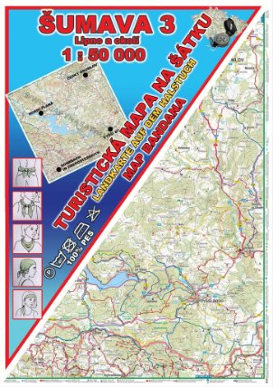 Šumava 3 Lipno a okolí Šátek s mapou