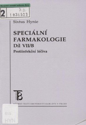 Speciální farmakologie VII/B Protiinfekční léčiva