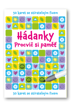 Hádanky procvič si paměť - Krabička + fix + 50 karet