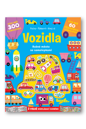 Vozidla - Rušné město se samolepkami
