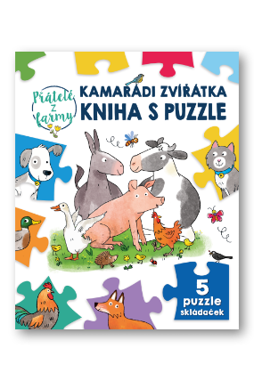 Kamarádi zvířátka kniha s puzzle Přátelé z farmy
