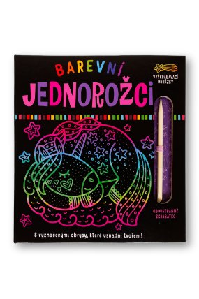 Barevní jednorožci - Vyškrabávací obrázky