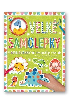 Velké samolepky a omalovánky pro malé ruce Dino ostrov