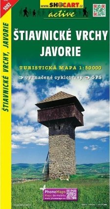 Štiavnické vrchy, Javorie 1:50 000/Turistická mapa SHOCart 1092