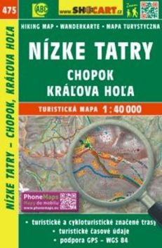 Nízke Tatry-Chopok, Kráľova Hoľa 1:40T/475 Turistická mapa SHOCart