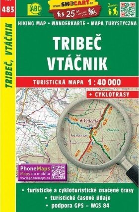 483: Tribeč, Vtáčnik 1:40 000 Turistická mapa