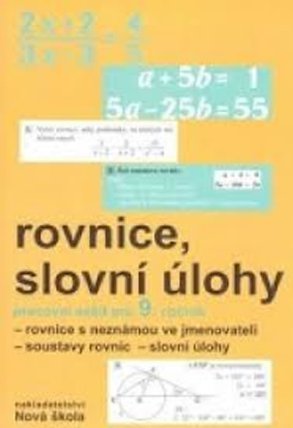 Rovnice, slovní úlohy PS pro 9.ročník