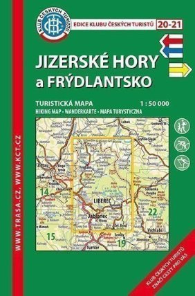 KČT 20-21 Jizerské hory, Frýdlantsko 1:50T Turistická mapa