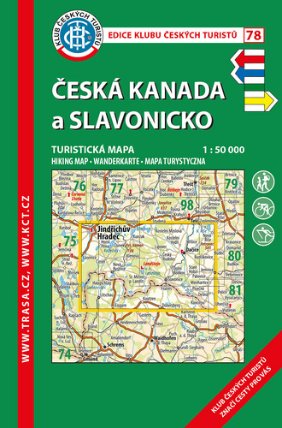 Mapa Česká Kanada, Slavonicko KČT 78