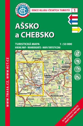 KČT 1 Ašsko a Chebsko 1:50T Turistická mapa
